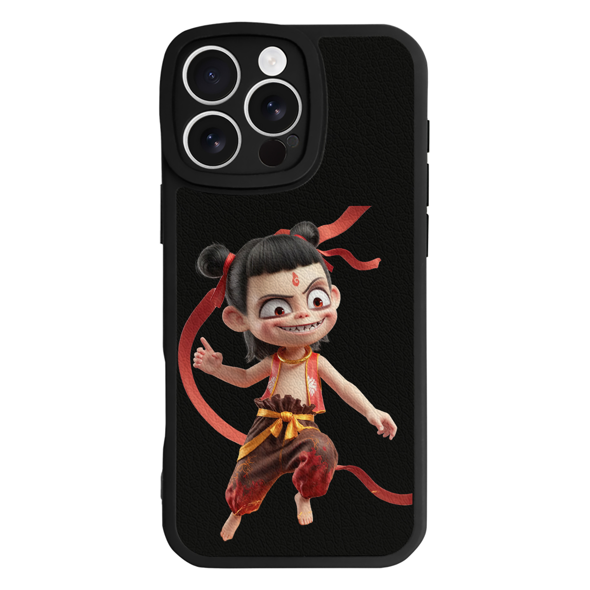 （画像用） Ne Zha 2 ナタ 魔童の大暴れ 【iPhone 16シリーズ対応】シリコンスマホケース（レザー調） 材質：シリコン